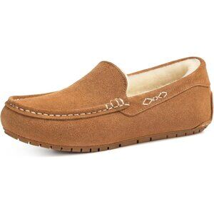 Women's Fluffy Cozy Memory Foam House Soft Sole Brown Slippers Boot Shoes